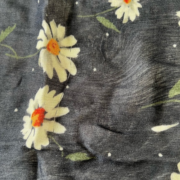 The Kooples Modal & Silk Scarf with Daisies - Picture 5 of 8